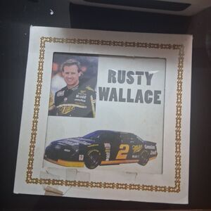 Rusty Wallace #2 Miller Genuine Draft 8"x 8" Matted/Glassed Photo Print/Collage